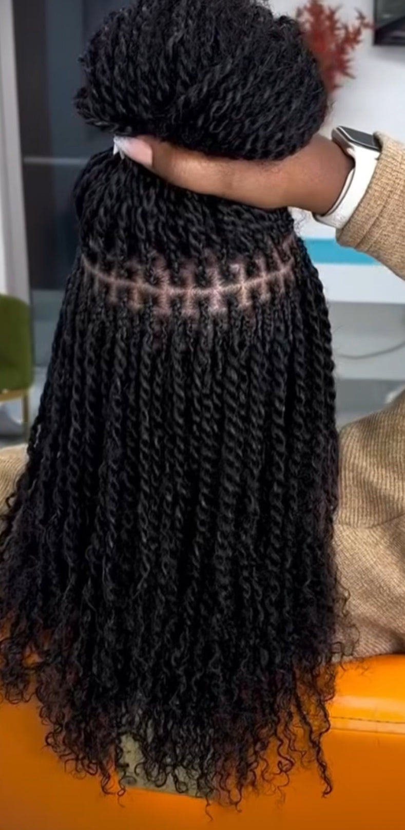 Human Bulk Braiding Hair (no weft)-AFRO KINKY 30g- natural black