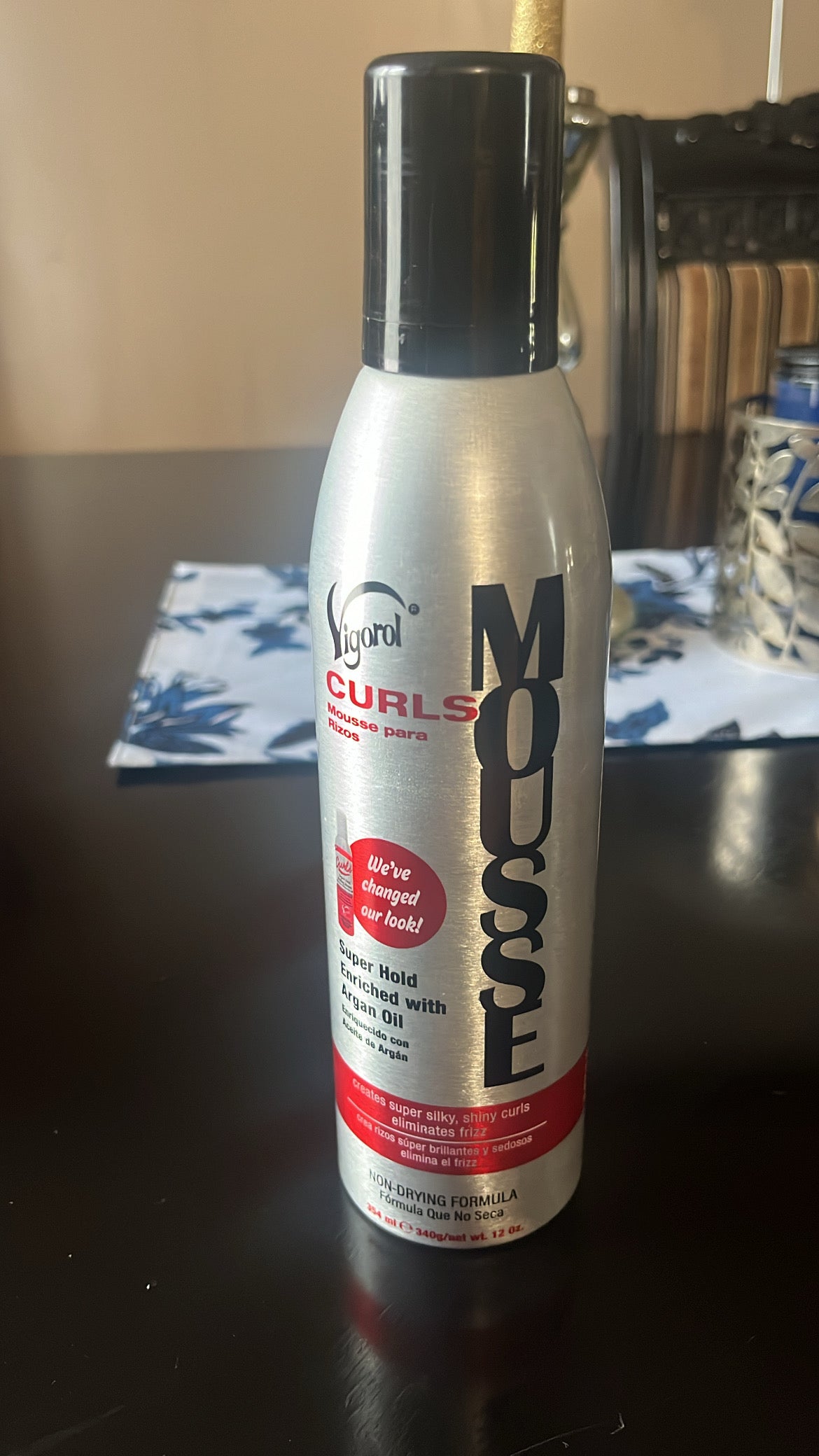 Vigorol Mousse Curl Super Hold w/ Argon oil -12oz