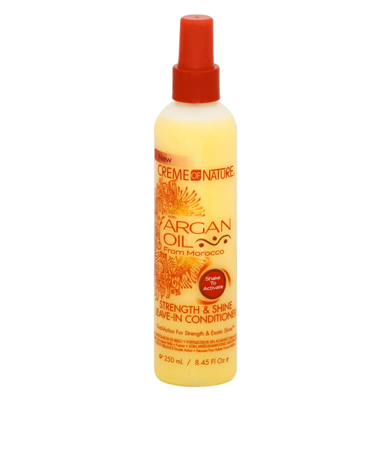 CREME OF NATURE ARGAN OIL STRENGTH & SHINE LEAVE-IN CONDITIONER 8.45OZ (PC)
